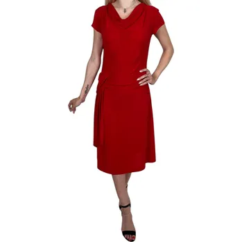 Dámské šaty LGM Dámské společenské šaty MIA Barva: Červená, Velikost: 2XL