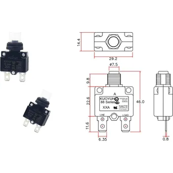 Autopojistky NUTICHE Automatická spínací pojistka s tepelnou ochranou 5-30A Kapacita A: 10A