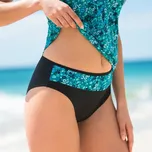 Plavkové midi kalhotky Atares s efektem plochého břicha smaragdová 46