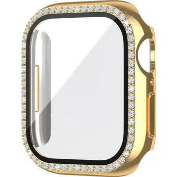 Chytré hodinky JP Watch case Diamond, Apple Watch 7 / 8 / 9, 41 mm, zlatý