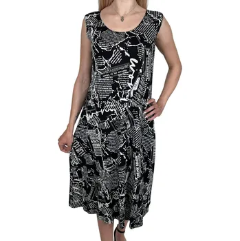 Fashion Dámské černé šaty MIRANDA Barva: Černá, Velikost: XL