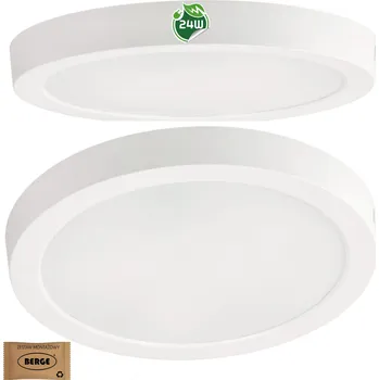 BERGE Kulatý LED panel přisazený bílý - 24W - PC - neutrální bílá BP-N/T-R-24W-NW