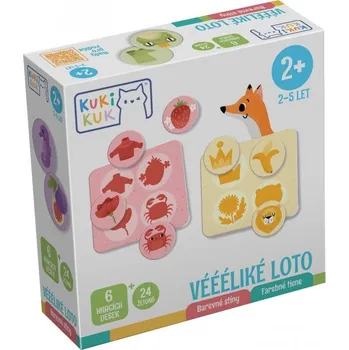 Desková hra Betexa KukiKuk 62-80035_PO - Véééliké loto Barevné stíny