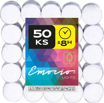 Svíčka Emocio Čajové 50ks ~8 hod. plato 50x18 gram 923 gram