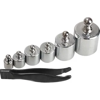 Obchodní váha 6 dílná kalibrační sada závaží 5g 10g 20g 50g 100g