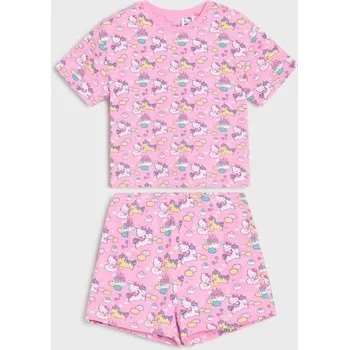 Dívčí spodní prádlo Sinsay - Dvoudílná pyžamová souprava Hello Kitty - růžová - 942DO-30X - 942DO-30X-104