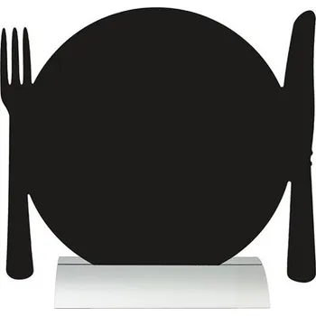 Stolní popisovací tabule TALÍŘ s popisovačem, hliníkový stojánek FBTA-PLATE