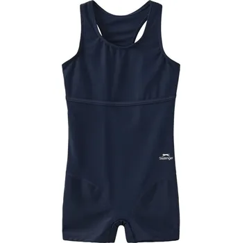Dívčí plavky Slazenger LYCRA® XTRA LIFE™ Boyleg Swimming Suit Junior Girls Navy 9-10 Years