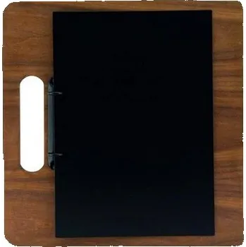 Deskový jídelní lístek A4 z ořechového dřeva s vázacími kroužky MC-WALA4-CH