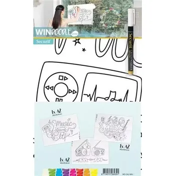 Šablony na sklo 42x59,4 cm MUSIC WD-3A2-MU