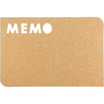Tvarovaná korková nástěnka se 6 špendlíky. Tvar ZÁPISNÍK CB-MEMO