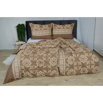 Povlečení Povlečení mikrosatén 4dílné KATORA hnědé