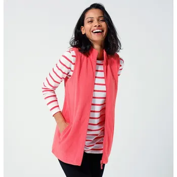 Dámská vesta Fleecová vesta na zip korálová 42/44