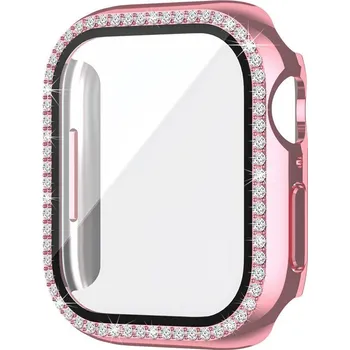 Chytré hodinky JP Watch case Diamond, Apple Watch 7 / 8 / 9, 41 mm, růžový