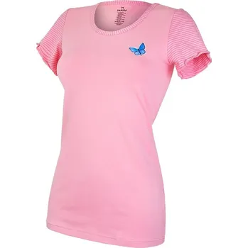Little Angel Tričko dámské KR tenké DEBRA Outlast® - starorůžové Barva: starorůžová/motýl, Velikost: L