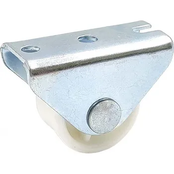 Kolečko DH-24 pevné bílé,výška 28 (002555) (Kolečko nábytkové kování kolo)