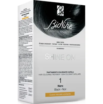Barva na vlasy Bionike Shine on hair colouring treatment black barva na vlasy 75 ml černá
