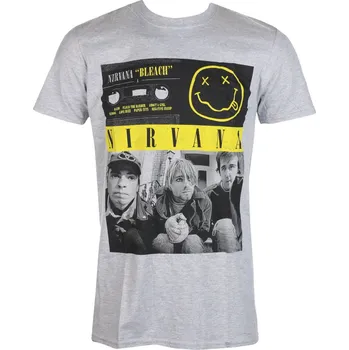 Pánské tričko Tričko metal pánské Nirvana - Bleach Cassettes - ROCK OFF - NIRVTS08MG - M