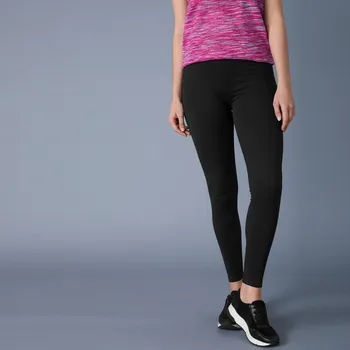 Dámské legíny Jednobarevné dlouhé strečové žerzejové legíny z bio bavlny, eco-friendly produkt černá 34/36