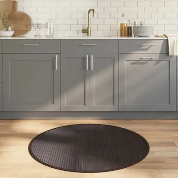 Koberec vidaXL Koberec kulatý tmavě hnědý 100 cm bambus