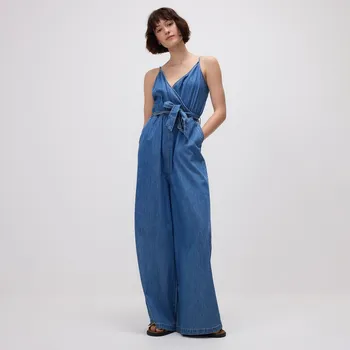 Dámské šaty Reserved - Džínový overal s páskem - modrá - 9325H-50J - 9325H-50J-M