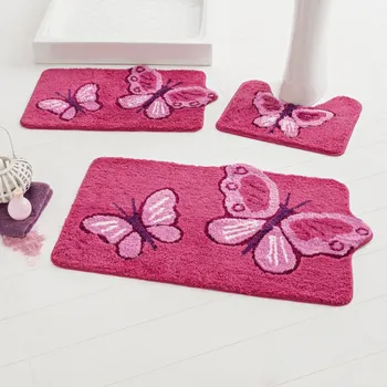 Koupelnová předložka Blancheporte Koupelnová předložka Motýli růžová/fuchsie 50x40 cm