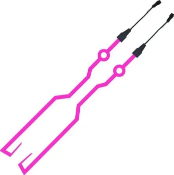 Zabezpečení motocyklu LED reflexní svítící samolepka na cyklistickou a motocyklovou helmu Samolepicí dekorace Proužek na baterie 2x AA Vodotěsný fialová