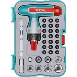 Šroubovák ráčnový CrV sada 31ks T rukojeť Total