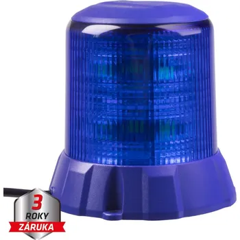 Maják Robustní modrý LED maják, modrý hliník, 96W, ECE R65 - wl406fixblu