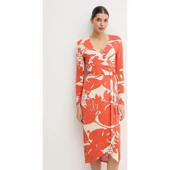 Dámské šaty Šaty Marc O'Polo oranžová barva, midi, 503305159035 22X, vel. S