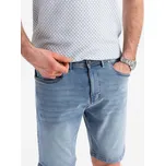 Ombre Clothing Pánské džínové kraťasy Kiane světle modrá S V2 OM-SRDS-0171