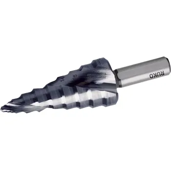 Vrták RUKO Vrták stupňovitý s břitem FLOWSTEP RUnaTEC HSS | 8-30 mm, 12 stupňů