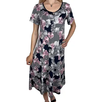 Dámské šaty Agatex Dámské modré elegantní šaty BORA Barva: Modrá, Velikost: L