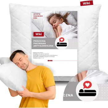 Polštář Polštář 70x80 antialergický prošívaná zip vysoká bílý polský výrobek