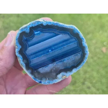 Přírodní kámen Geoda z modrého achátu (Brazílie) 228g