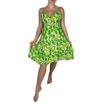 Dámské šaty Šaty letní na ramínka zelené 146 Velikost: M/L