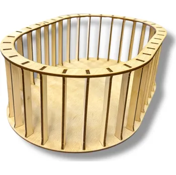 Nákupní košík Konstrukce pro vyplétaný košík- ovál 30x20 - výška 10 cm