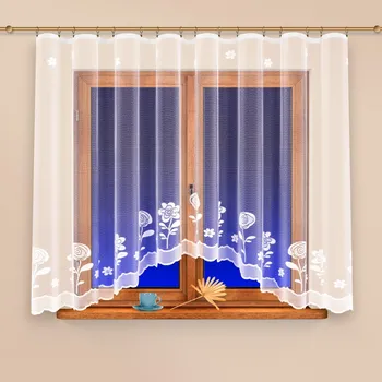 Záclona Kusová záclona Rosana Bez řasící pásky 150x300