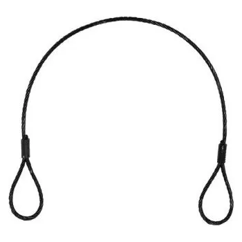 Lanko pro jízdní kolo Ocelové jistící lanko 3 mm x 400 mm (SC), černé bez karabiny