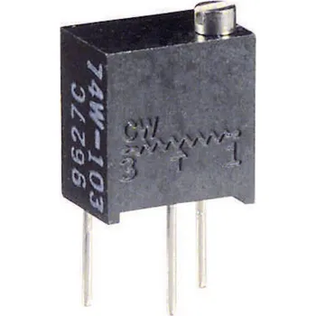 Potenciometr Vishay T63YB102KT20 víceotáčkový trimr 12cestný lineární 0.25 W 1 kΩ 4320 ° 1 ks