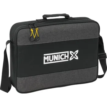 Aktovka přes rameno Munich Topo Černá (38 x 28 x 6 cm)