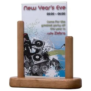 Stolní stojánek pro vkládání letáků A6, teak PFT-TE-SM