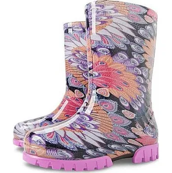 Dívčí holínky DEMAR dívčí holínky TWISTER Print-PAVÍ PERA 104986 NP