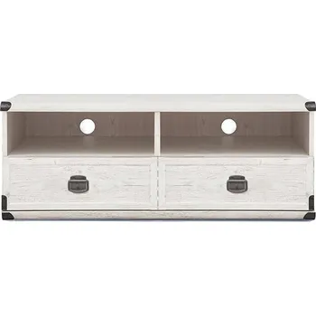 Televizní stolek INDIANA II NEW - TV stolek JRTV 2SO, lamino borovice bílá (MONTANA 002 JRTV 2SO - 3 BALÍKY )(UG) (K150) NOVINKA