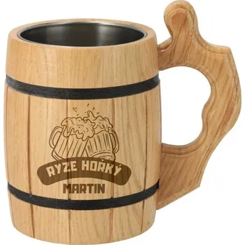 ČistéDřevo Dubový korbel se jménem - Ryze hořký 0.5 l