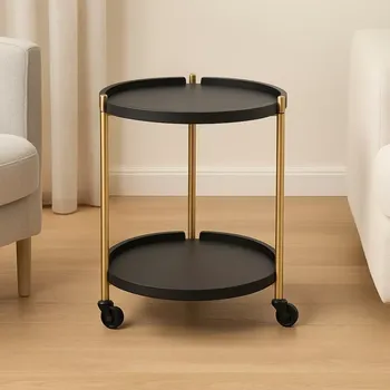 Konferenční stolek Leitmotiv Thrill průměr 42,5 cm × výška 52 cm ocel Šedá