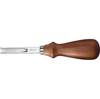 Ruční nástroj na kůži A6 mm Drážkovací šídlo s dřevěnou rukojetí 15,5 cm Pro přesné vedení švů a drážek při práci s kůží