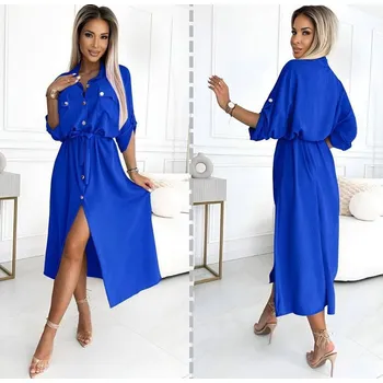 Dámské šaty Košilové šaty RADO modré Velikost: UNI: XS - L