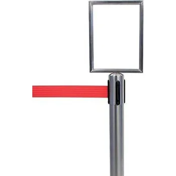 Nástavec s rámečkem A4 na natahovací zábranový systém, nerez RS-SIGN-A4-PS