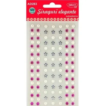 samolepka Samolepicí kamínky - růžové - 125 ks - 33100-283